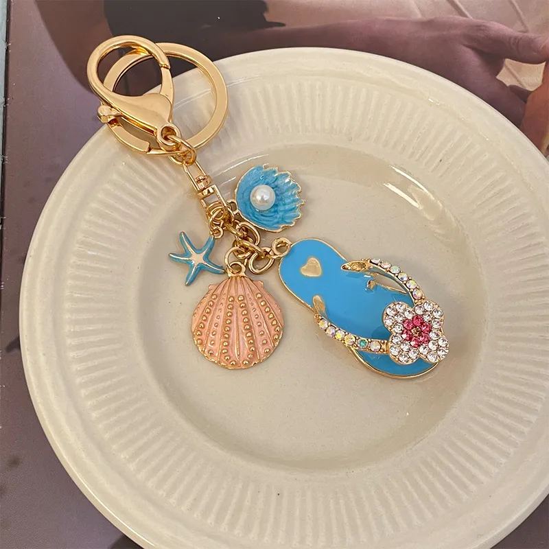 Estilo Coreano Aleación Flor Mujeres Colgante De Bolsa Llaveros