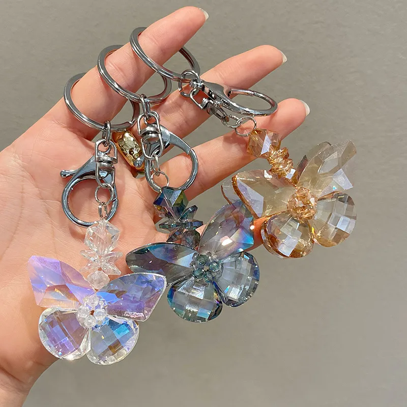 Estilo Coreano Aleación Mariposa Mujeres Colgante De Bolsa Llaveros