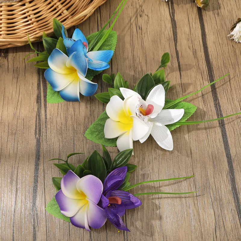 Mujeres Flor Señora El Plastico Pinza Para El Cabello