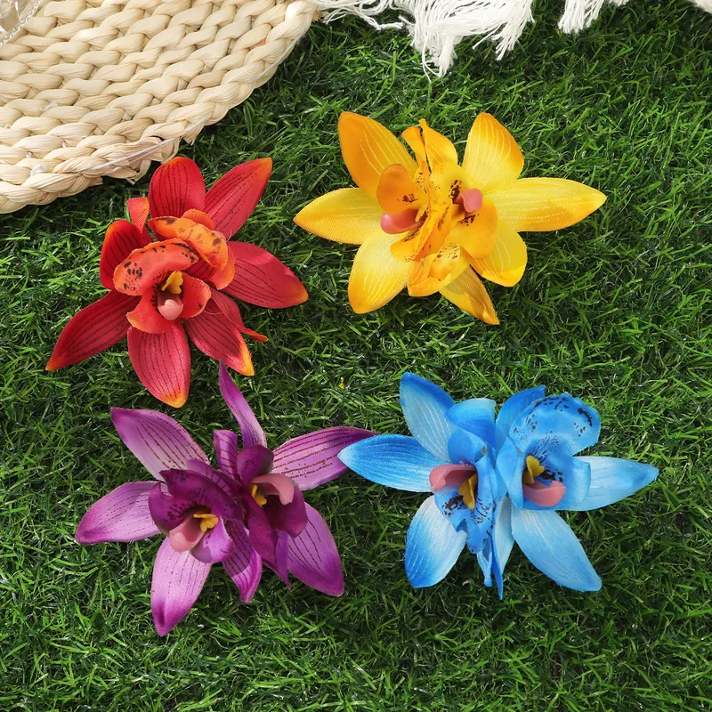 Femmes Adultes Fleur Floral Élégant Romantique Sucré Fleur Côté Clip Impression Et Teinture Fleurs Fleur Côté Clip Couvre-Chef
