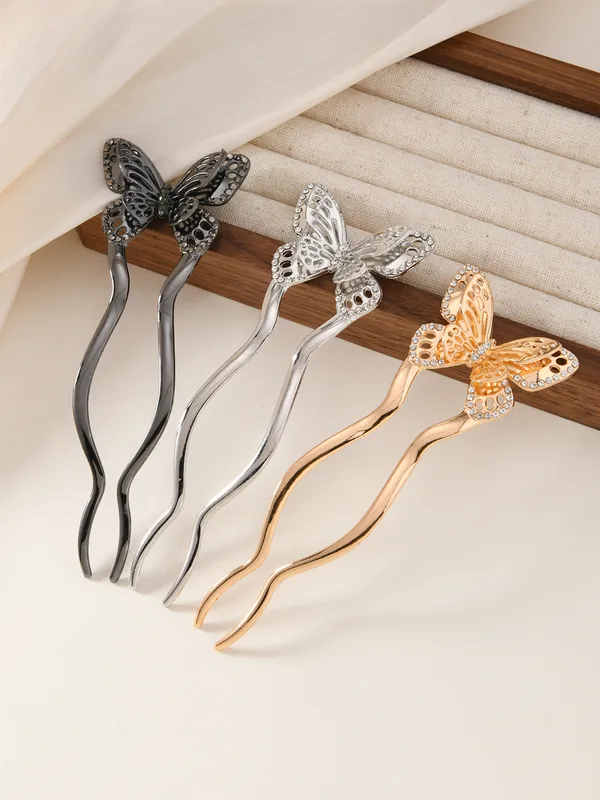 Femmes Papillon Style Moderne Alliage Bâtons Pour Cheveux