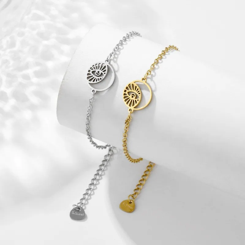 Ojo Casual Estilo Simple Acero Inoxidable 201 Pulsera Al Mayoreo