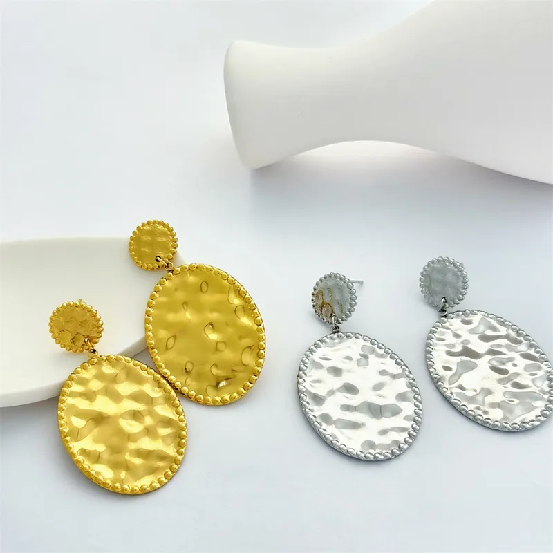 1 Pair Geometric Classic Style 304 Stainless Steel Drop Earrings