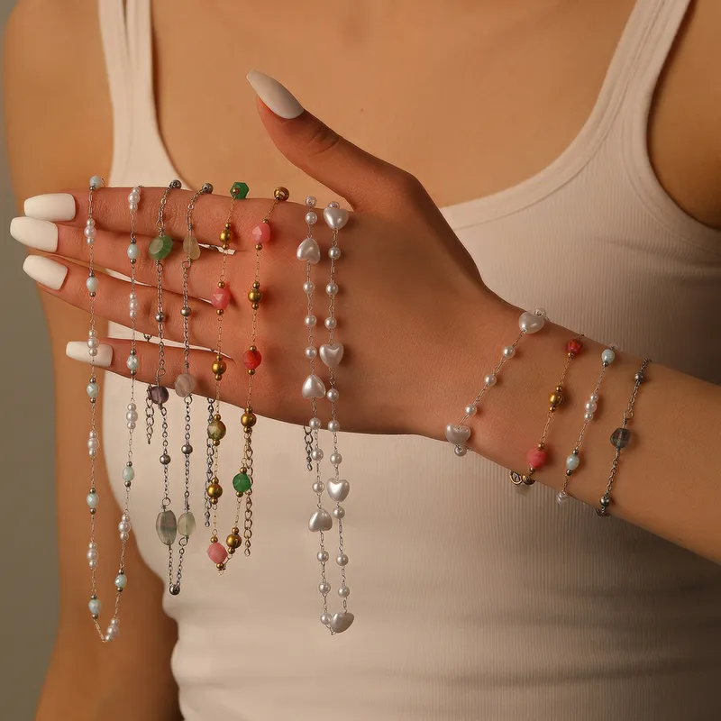 Irrégulier Géométrique Forme De Cœur Élégant Sucré Style Simple Acier Inoxydable 304 Plaqué Or 18K Collier Fermeture À Boucle De Type Homard