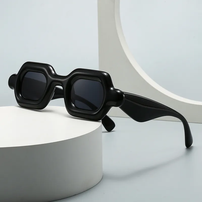 Square Casual Solid Color Pc Gradient Tinted Lenses Full Frame Women's Sunglasses