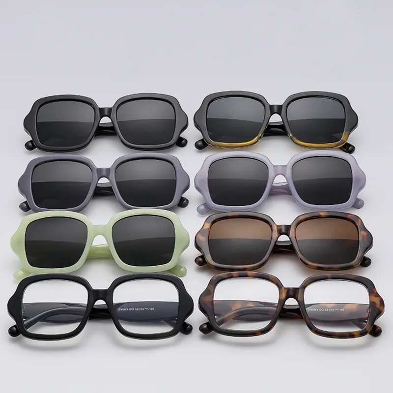Square Casual Streetwear Glasses Pc Resin Gradient Tinted Lenses Full Frame Women's Sunglasses