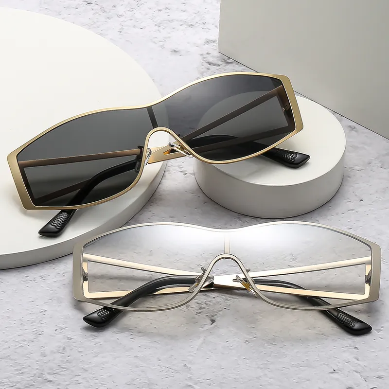 Miroir De Forme Spéciale Décontractée Géométrique Pc Plein Cadre Femmes De Lunettes De Soleil