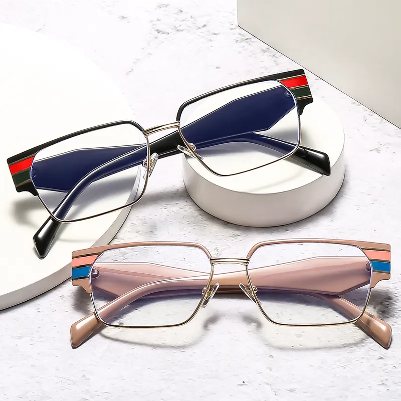 Carré Décontractée Couleur Unie Ca Plein Cadre Lunettes Optiques