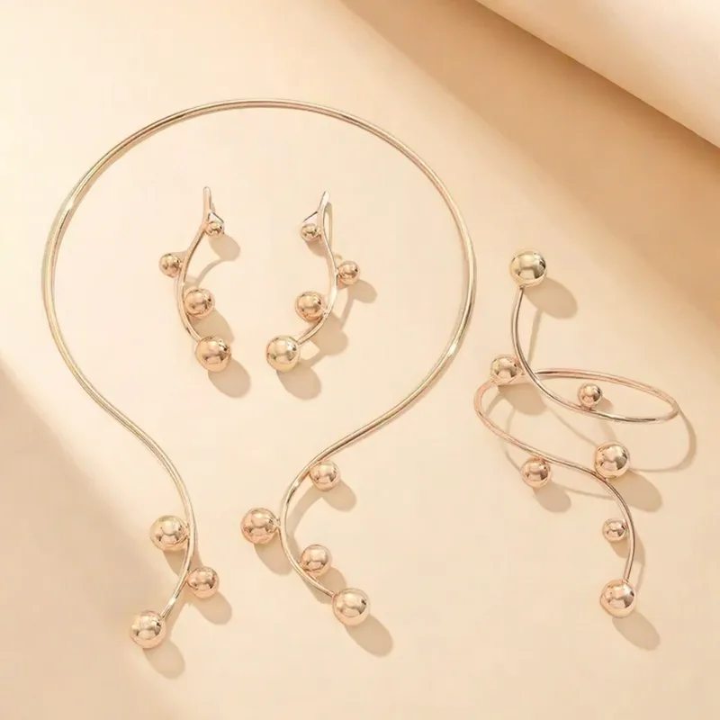 Elegante Estilo Simple Metal Ramas Mujeres Conjunto De Joyas