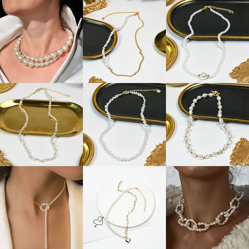 Heart Shape Elegant Classical Romantic Imitation Pearl Pendant Necklace Wholesale