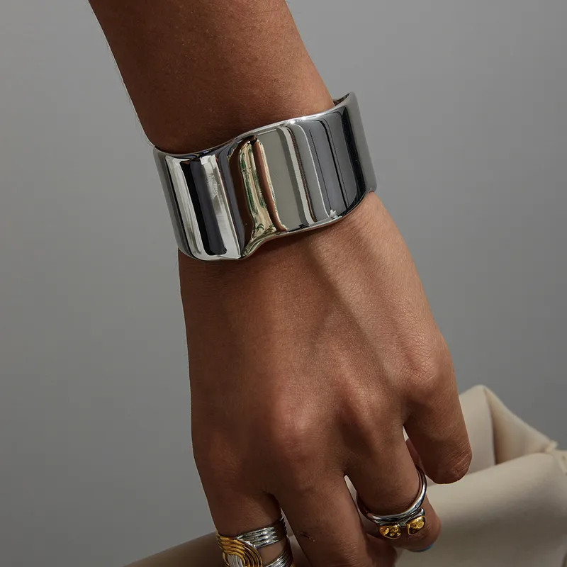 Geometric Casual Vacation Modern Style 316 Stainless Steel  Cuff Bracelets In Bulk
