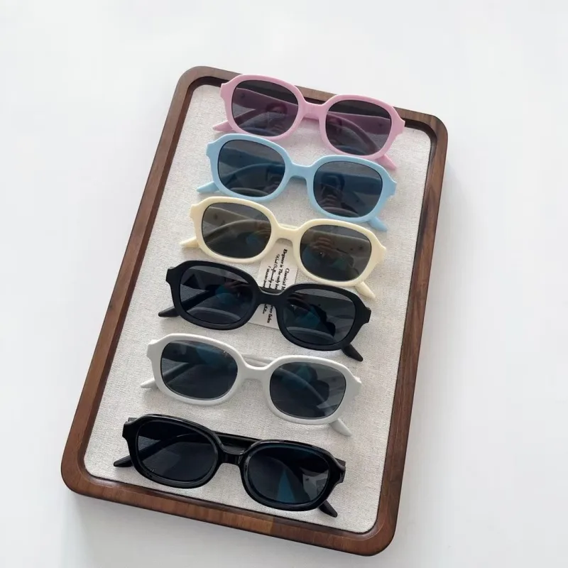 Cadre Ovale Décontractée Ovale Pc Résine Verres Teintés Dégradés Plein Cadre Enfants Lunettes De Soleil