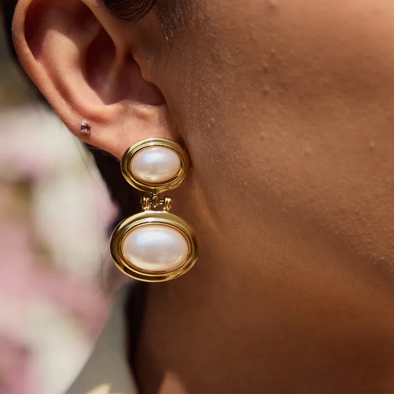 Geometric Casual Modern Style 316 Stainless Steel  Ear Studs