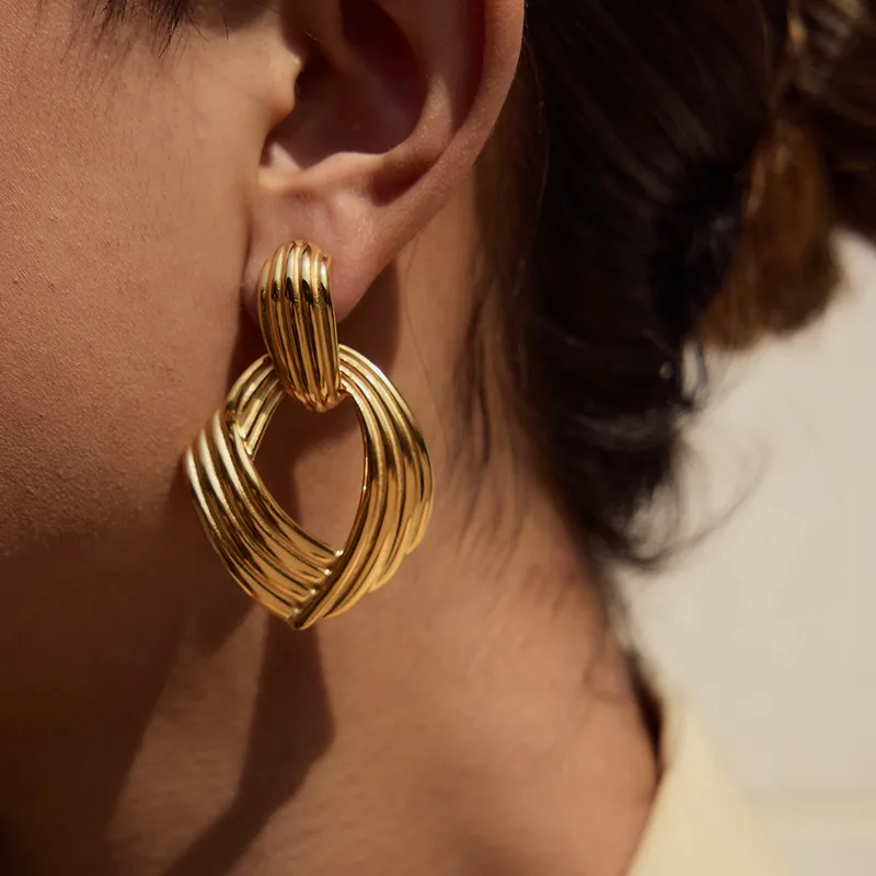 Geometric Casual 316 Stainless Steel  Ear Studs