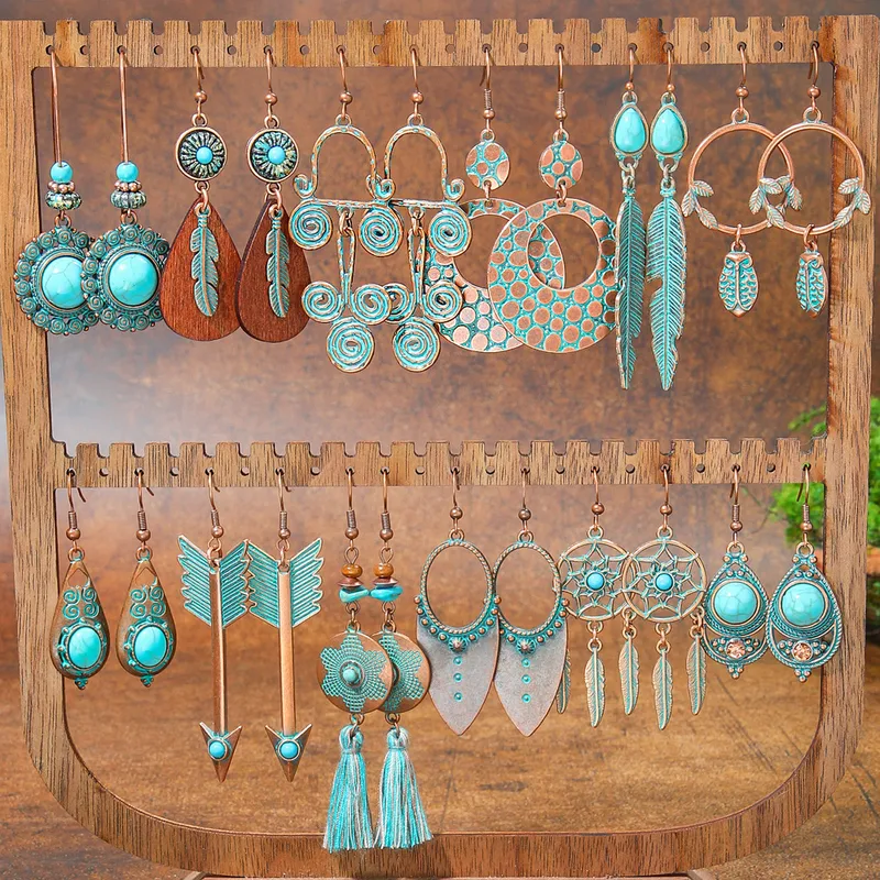 Bohemian Tribe Ethnic Style Vintage Earrings Holiday Trip Shoot Jewelry Earrings Wholesale Design Sense