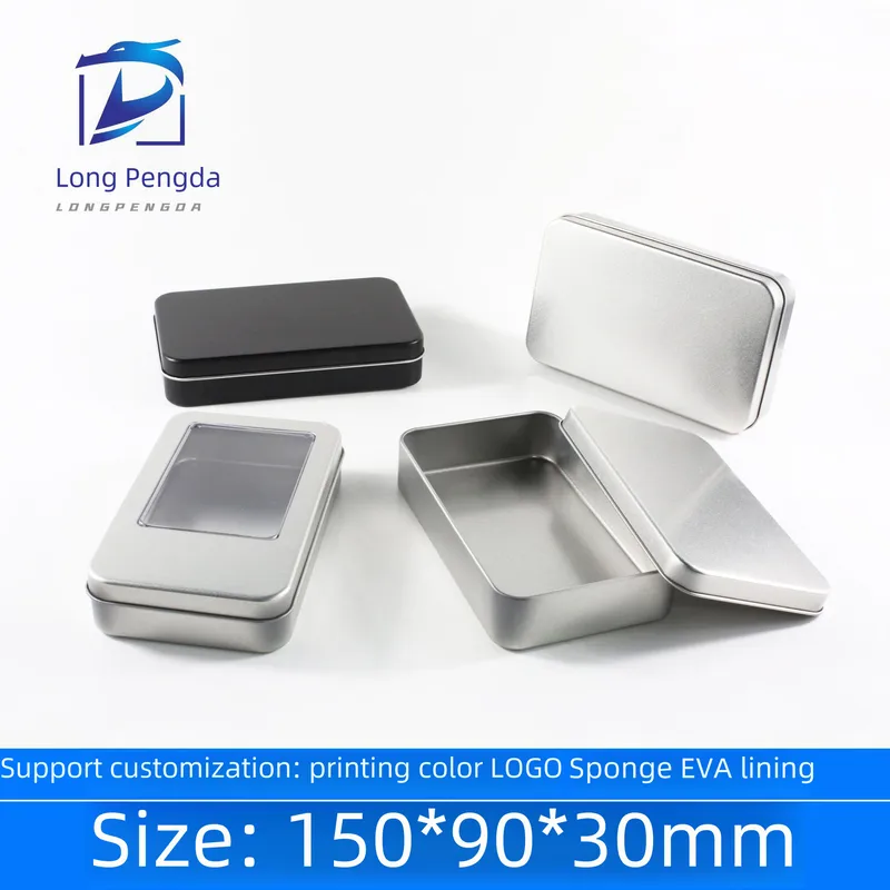 Matte Rectangle Tiger Pliers Foot Care Tool Gift Packaging Hardware Iron Box Gift Ready Metal Box Square Pattern Iron Canister
