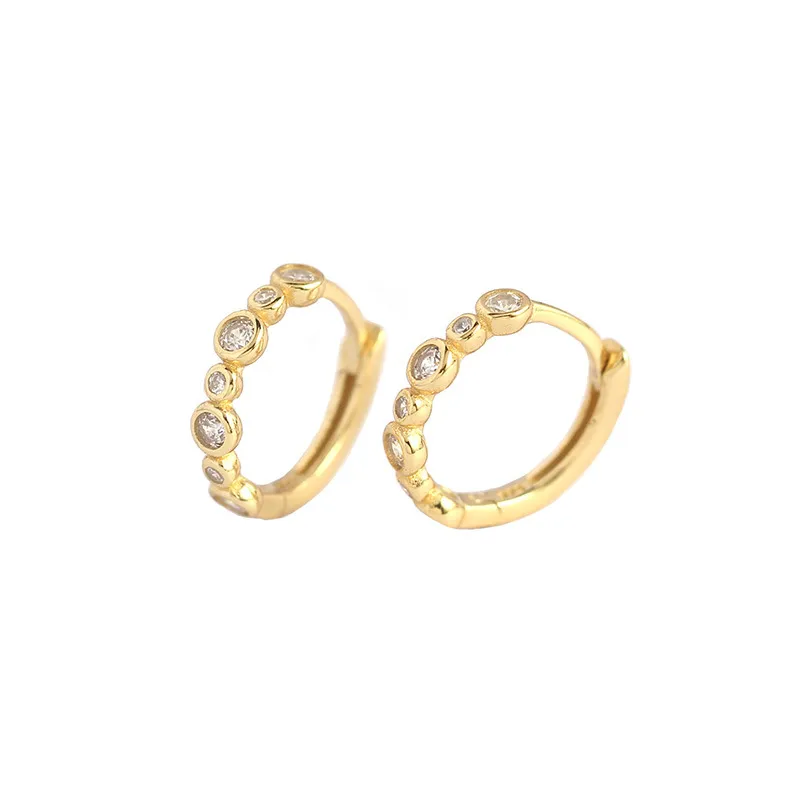 Geometric Fashion 925 Sterling Silver Gem Plating Earrings